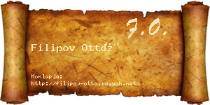 Filipov Ottó névjegykártya